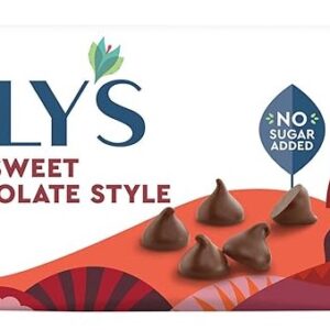 LILY'S Semi-Sweet Chocolate Style No Sugar Added, Baking Chips Bag, 9 oz