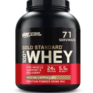 Optimum Nutrition Gold Standard 100% Whey Protein Powder, Mocha Cappuccino, 5 Pound
