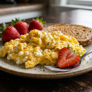 High Protein Creamy Scramble Eggs